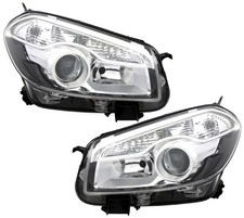 Scheinwerfer Set für Nissan Qashqai 1 2010-2013 Qashqai +2 Facelift H7 Halogen