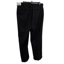Edwards Mens Black Poly Wool Woven Dress Pants Size 36x27 NWT Style 2631