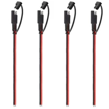4 PCS 12V SAE to SAE Quick Disconnect Extension Cable with DC Connection Cord...