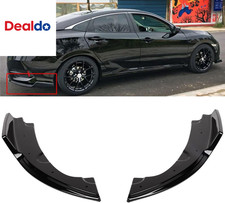 Glossy Black Left Right Rear Bumper Canard Splitter Diffuser Valence Lower Spoil