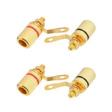 RuiLing 4-Pack 4mm Banana Jack Binding Post Gold Plated Female Socket Plug...