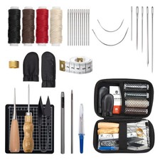 WUTA 34 Pcs Shoe Repair Sewing Kit, Leather Working Tools Sets Set b