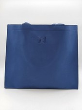 Carolina Herrera Good Girl Tote Bag Blue Leather Large Stylish Handbag
