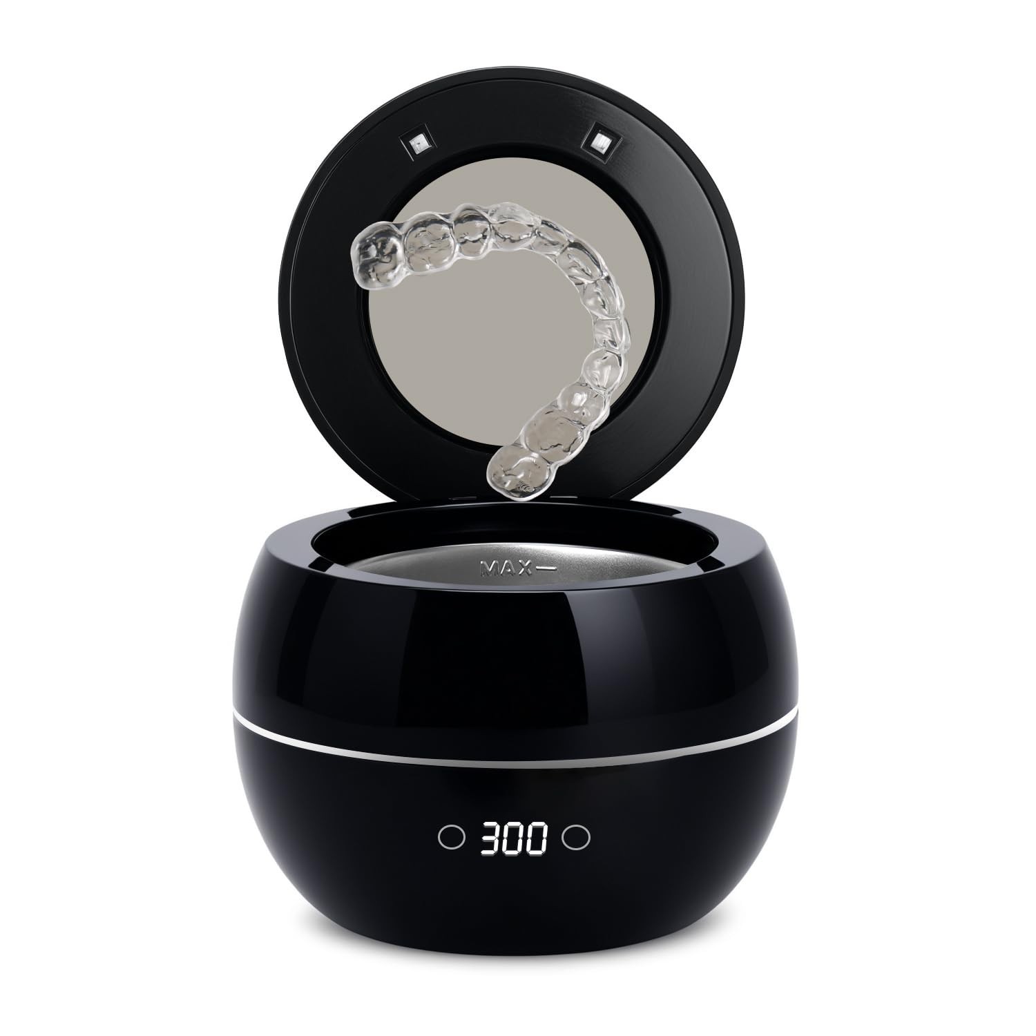 Ultrasonic Retainer Cleaner Machine Denture Cleaning Pod Portable Night Guard 