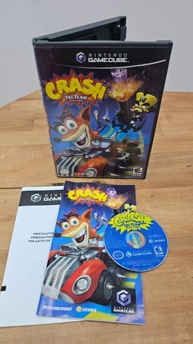 Crash: Tag Team Racing (Nintendo GameCube, 2005) Complete With Manual