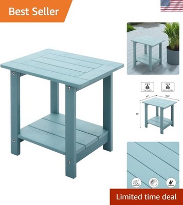 Modern Aruba Color Double Storage Table - Weather Resistant Outdoor Design