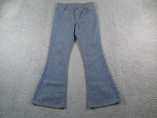 Levis Pants Mens 29 Blue Chambray 684 Big Bell Bottom Vintage Orange Tab