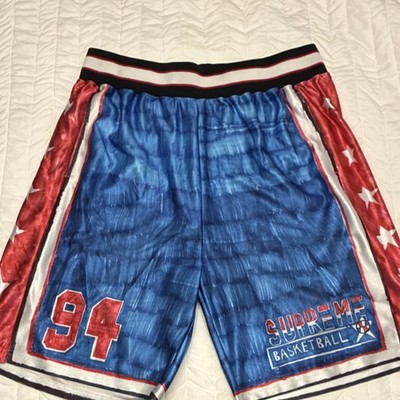 Supreme Men's Basketball Shorts Blue Red Stars USA Polyester