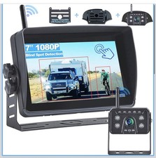 Wireless RV Backup Camera System for Trailer Truck Camper, 7'' HD Touch Scree...