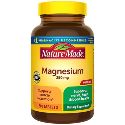 Nature Made Magnesium Oxide 250 mg for Muscle Relaxation, 200 Tablets | Magnesiu