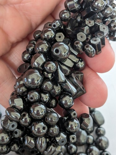 Job lot of 440gms assorted hematite beads & some magnetic - jewellery making - Picture 7 of 9