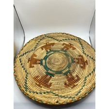 Handwoven Basket Bowl Southwestern Style Native American Decor 11 inch