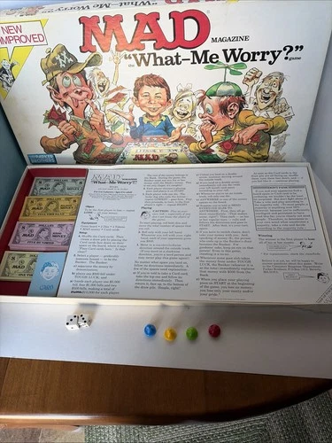Vintage Mad Magazine Board Game 1979 Complete Parker Brothers Pieces.