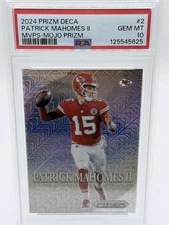 sports card singles graded 2024 Patrick Mahomes 19/30 MVPS-Mojo Prism Deca
