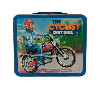 Vintage 1979 "The Cyclist Dirt Bike" Aladdin Metal Lunch Box