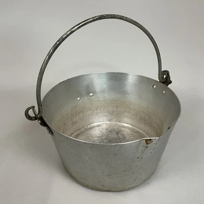 Vintage Large 12" Aluminium Maslin Jam Marmalade Preserving Pan Cooking Pot - Image 1 of 4