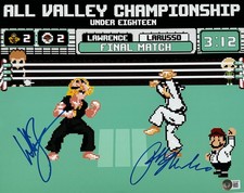 Ralph Macchio & Billy Zabka Signed 11x14 The Karate Kid  8-Bit Nintendo Beck/JSA