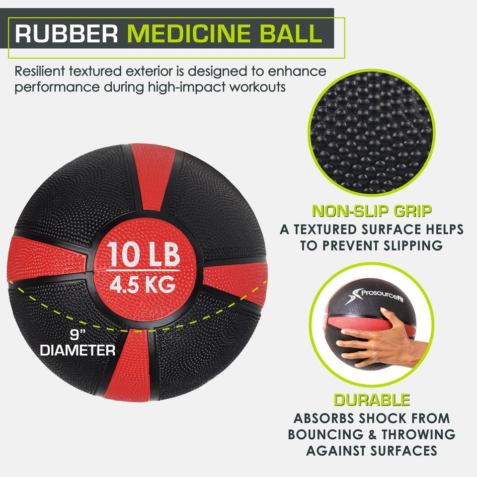 Weighted Medicine Ball for Full Body Workouts, 10 lb. - Image 2 of 4