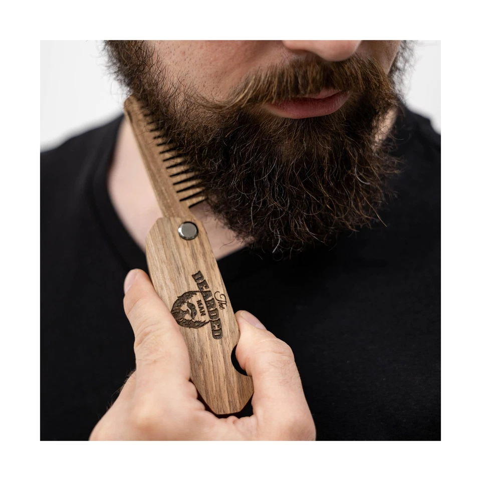 Peine para barba para hombre peines plegables de bolsillo para bigote y viaje de cabello... Envío rápido Foto 4 de 4