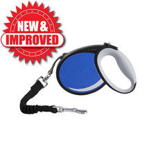 Smart Retractable Leash M   Blue, 14ft, Up to 40lbs / 18kg, with Safety