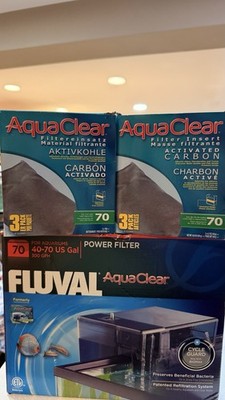 Fluval 70 AquaClear Aquarium Filter System for 40-70 US Gallon Tanks-w/extras