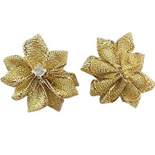 Upick More Than 26 Colors 40PCS Satin Ribbon Flowers Bows Rose w/ Rhinestone ...