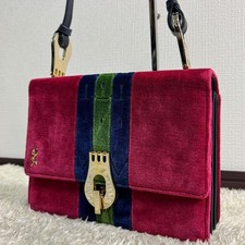 Borsa a tracolla Roberta di Camerino velluto multicolore vintage donna...