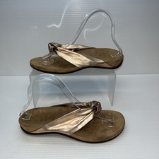 Vionic Pippa Rose Gold Metallic Orthotic Flip Flop Sandals Women  s Size 7
