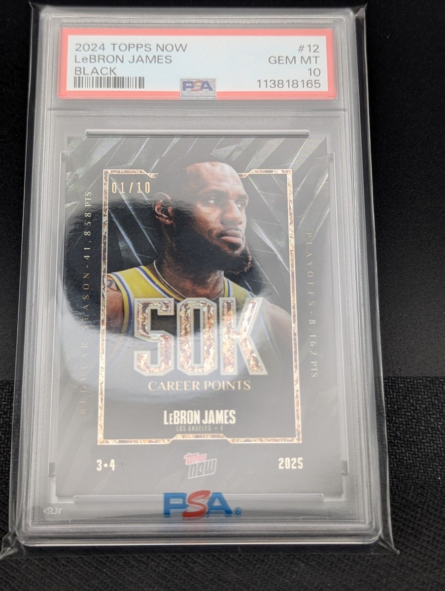 その他 PSA 10  Lebron  james PSA 10 Lebron James 50k Points Black Foil 1/10 Topps Now NBA