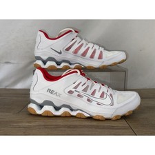 Nike Reax 8 TR Mesh Mens Training Shoes White Wolf Grey Red 621716-103 Size 11.5