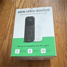 Blink Video Doorbell 2nd Gen Black Wi-Fi Alexa 150 Battery Sync Module