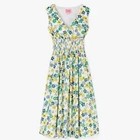 NWT $298 Kate Spade New York Floral Smocked Waist Midi Dress Size M