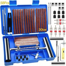 58pcs Car Tire Repair Tool Kit Heavy Duty Flat Tire Repair Kits Plug Patch Truck