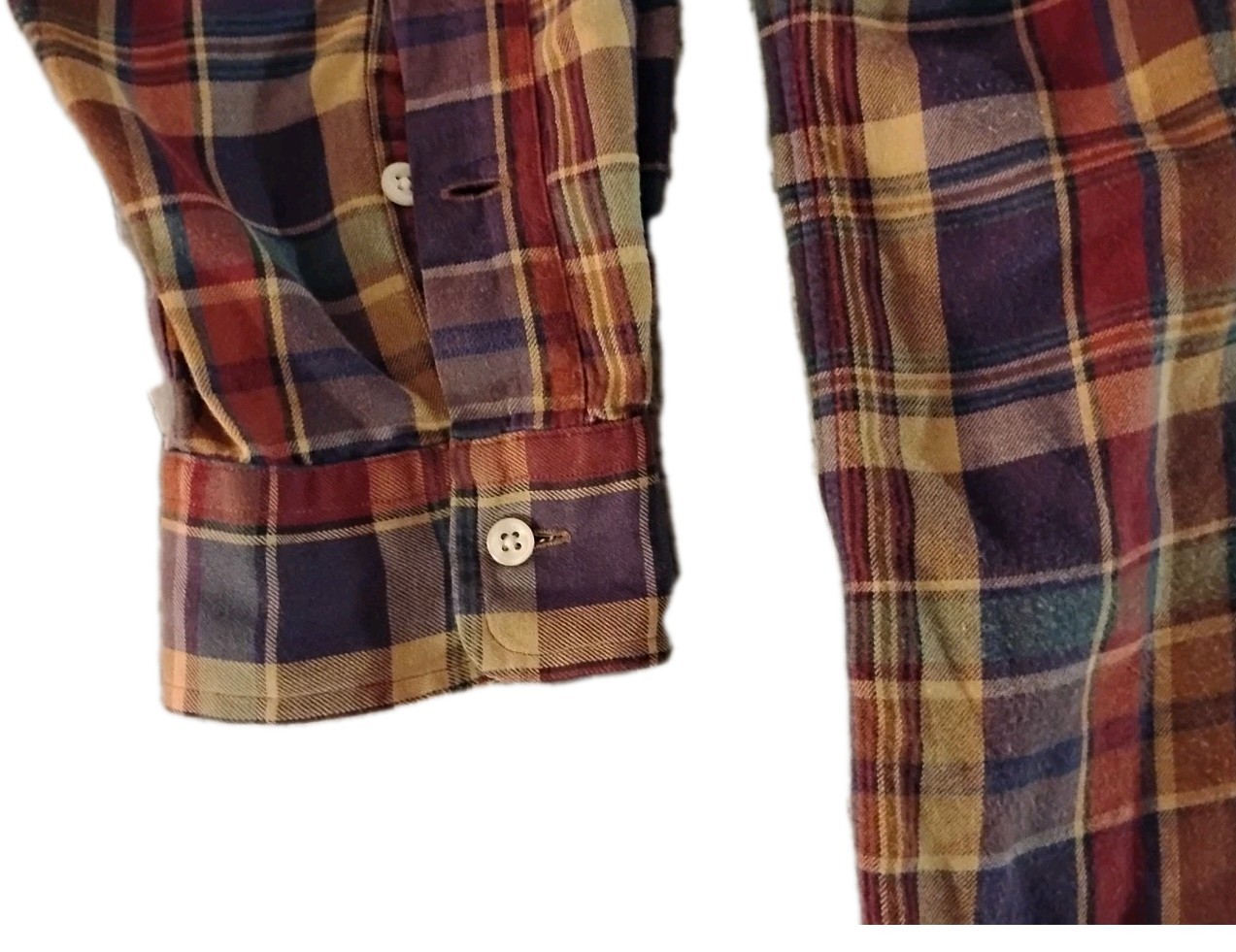 Polo Ralph Lauren Shirt Men's VTG Blaire Plaid Large Multicolor Long Sleeve thumbnail 4