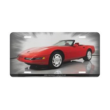 Stunning 1994 Red Corvette C4 Classic Vanity Plate - Iconic Chevrolet Sports