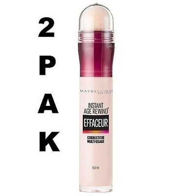 2 Pack Maybelline Instant Anti Age Eraser Eye Concealer 03 Fair Full Coverage