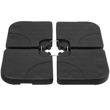 YSSOA 176LB CAPACITY 4-PIECE CANTILEVER PATIO UMBRELLA BASE - BLACK