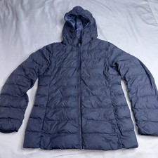 Uniqlo Kids Puffer Jacket Size 13 Blue Hooded Lightweight Zip Coat