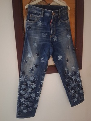 Dsquared2 Boston Jeans Patchwork Damen Gr.36 NEU