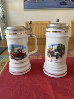 Bierkrüge mit Aufdruck der LanglaufGemeinschaft Von Opel