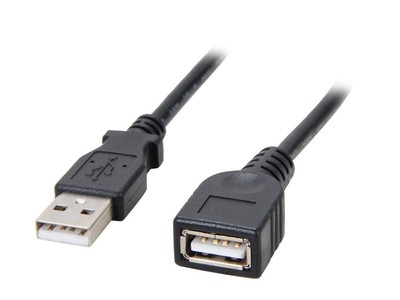 StarTech.com USBEXTAA6BK 6 ft. Black USB 2.0 Extension Cable A to A