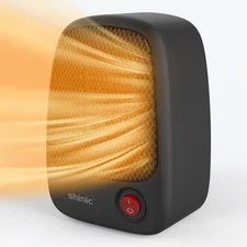 Small Space Heater With Overheat Protection, 500W Mini Ptc Ceramic Heater, Fast
