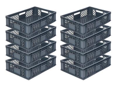 Produktbild von Eurobehälter 400x300x70 Mm – Geschlossene Aufbewahrungsbox Mit Griffen, Stapelbar, Lebensmittelecht, Made In Germany