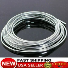 49FT Car Chrome Moulding Trim Strip Auto Door Edge Scratch Guard Protector Cover