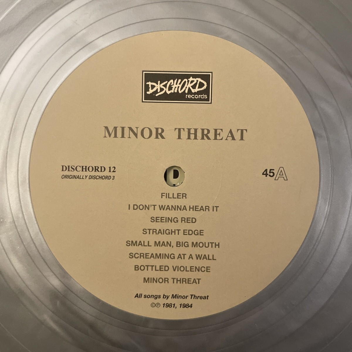 MINOR THREAT レコード MINOR THREAT (7