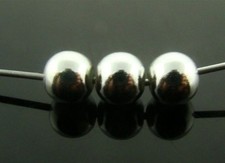 36 VINTAGE SILVER ACRYLIC 6mm. ROUND SMOOTH BEADS 820