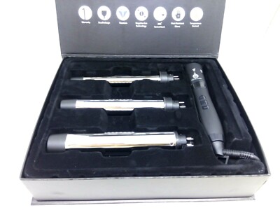 JOYA MIA Prodigy 3In1 Titanium Interchangeable Hair Curler Set Black in Box New