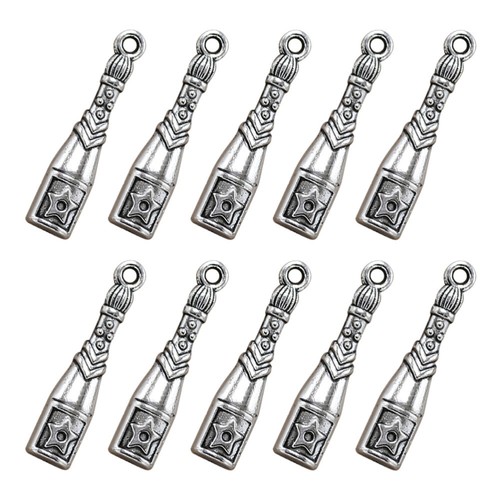 10 PCS Wine Bottle Pendant Ornaments Charm Charms for Jewelry Making - Picture 10 of 11