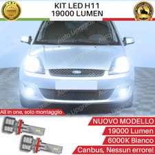 COPPIA LAMPADE H11 LED CANBUS FENDINEBBIA PER FORD FIESTA V 5 19000 LUMEN 6000K