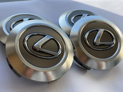 4x Original Lexus Rad Naben Kappen Felgen Deckel Radzier Abdeckung Groß Silber